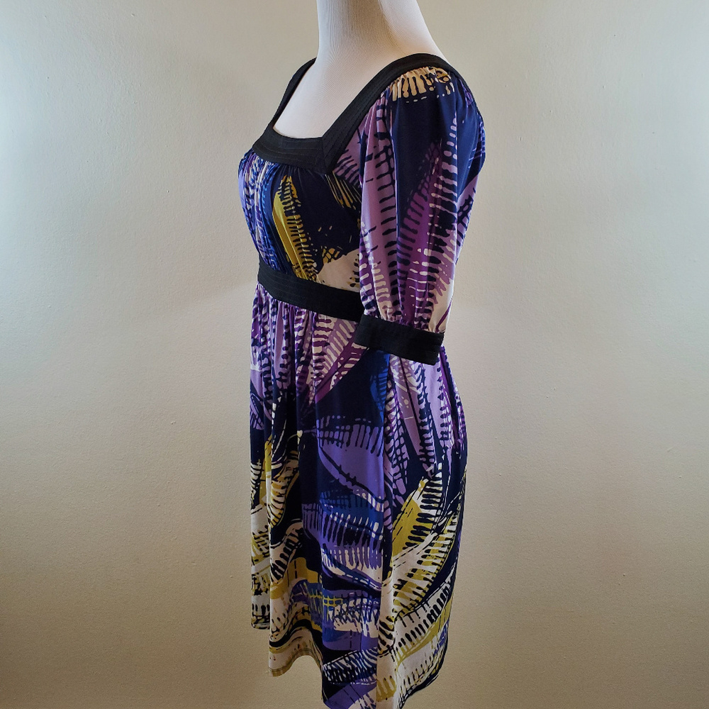 Max And Cleo Leafy Floral Print Casual Dress - Picture 3 of 4